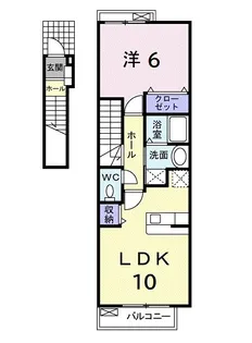 東京都小平市小川町1【アパート】の間取り