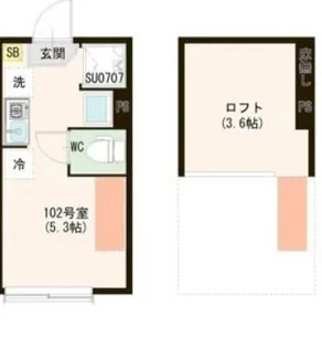 ハーモニーテラス上井草V【1階】の間取り