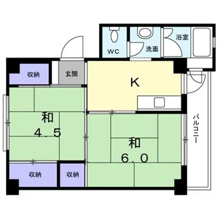 ビレッジハウス南郊1号棟【5階】の間取り