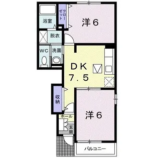 ブリーズ B【1階】の間取り