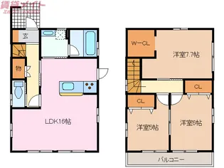 三重県三重郡菰野町大字竹成【一戸建】の間取り