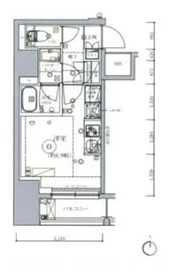 RELUXIA品川西大井【10階】の間取り