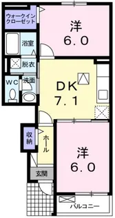 カーサフェリーチェ 参番館【1階】の間取り