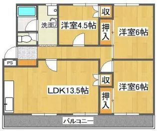 徳島県徳島市住吉3【マンション】の間取り