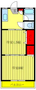 第二ヒルズハウス【2階】の間取り