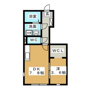 ベルシャンブルVIII【1階】の間取り