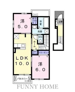 東京都世田谷区砧7【アパート】の間取り