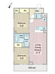 クレメント・ピノ幕張本郷【2階】の間取り