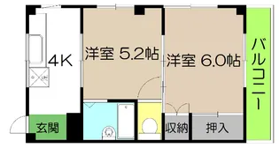 ディアコートナカイ【3階】の間取り