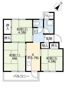 UR助松【2階】の間取り