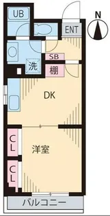 信明コーポ【4階】の間取り