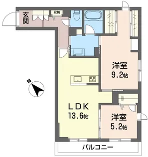 フェリシード野沢【2階】の間取り
