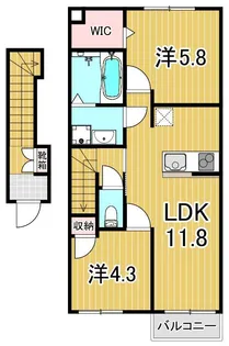 Alba bel【2階】の間取り