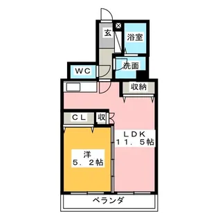 ダイアパレス浅間町【6階】の間取り