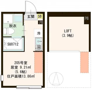エルピス鷺ノ宮【2階】の間取り