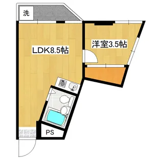 自由が丘ソレイユビル【4階】の間取り