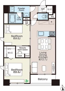 フラッツ荒川【11階】の間取り