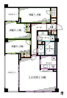 ガーデンコートT【4階】の間取り