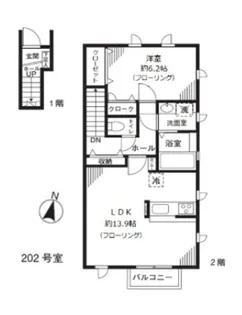 レフィナード【2階】の間取り