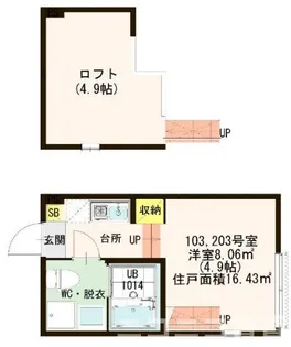 ハーモニーテラス西小岩【1階】の間取り