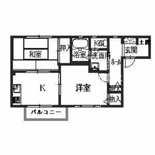 ガーデンスクエア南岡【1階】の間取り