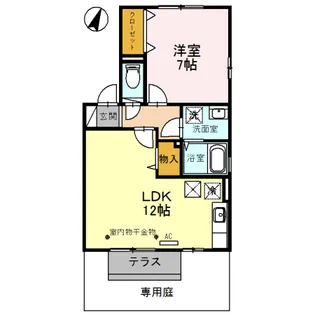 グレイスフルスクエア C【1階】の間取り