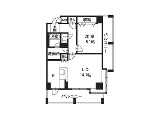 レインボーメゾン六九【7階】の間取り