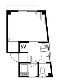結城ビル バストイレ別 R【4階】の間取り