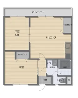 ルーミング別府【4階】の間取り