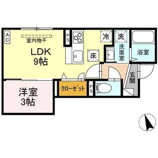 CREST日高見(クレストヒタカミ)【1階】の間取り