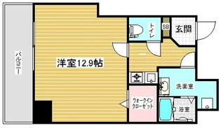 プレサンス神戸裁判所前【5階】の間取り