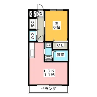 コーポミツワVI【1階】の間取り