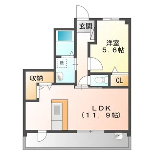 CENTRAL FERS(セントラルフィルズ)【3階】の間取り