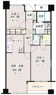 目黒本町パークホームズ【4階】の間取り