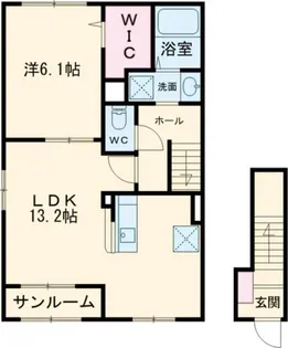 リバーサイド鎗田【2階】の間取り