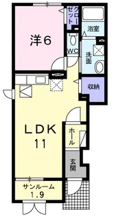 Le・Senat(ル・セナ)B【1階】の間取り