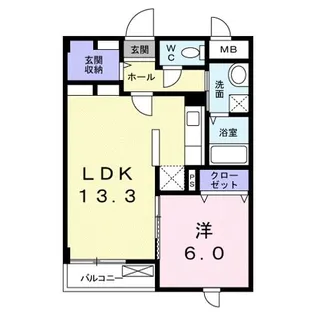 グランシェーネ【1階】の間取り