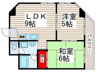 ツイン・コートE【10階】の間取り