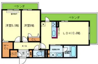 ミモザメゾン菱屋西【3階】の間取り