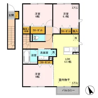カーサ トラディシオン C【2階】の間取り
