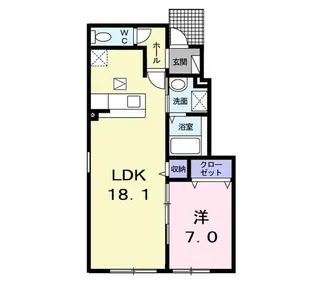 ルミエールS【1階】の間取り