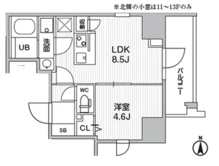 Weave Base -Ueno North上野ノース【8階】の間取り