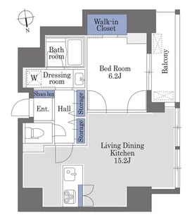 マストライフ麻布十番【9階】の間取り