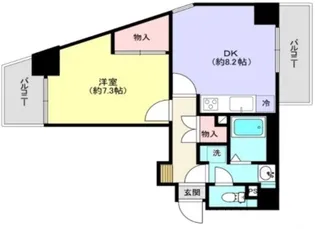 エヴァンス【6階】の間取り