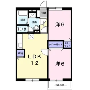 ニューエルディム 翔III【1階】の間取り