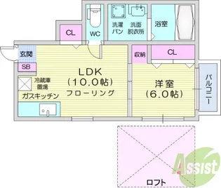 カーサフォレスタEast【1階】の間取り