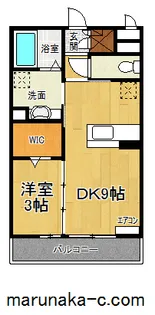 オークスアレイ矢部ウエストコート【3階】の間取り