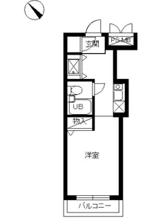 スカイコート喜多見【4階】の間取り