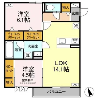 TORISIA加納南陽【2階】の間取り