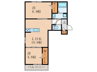 Gesund桂【3階】の間取り